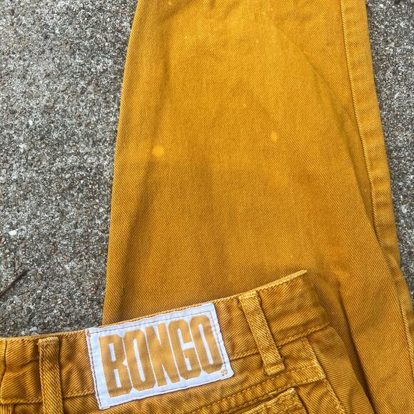 Vintage 90s BONGO Yellow Button Fly Mom Jeans 28” Petite Short - Picture 9 of 9